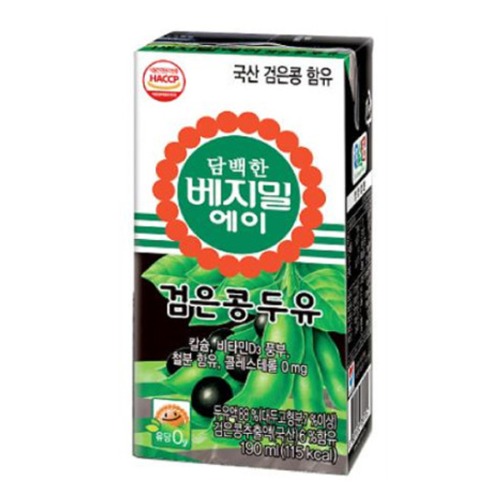 정식품 베지밀 검은콩 A 담백한맛 190ml x 24팩 두유